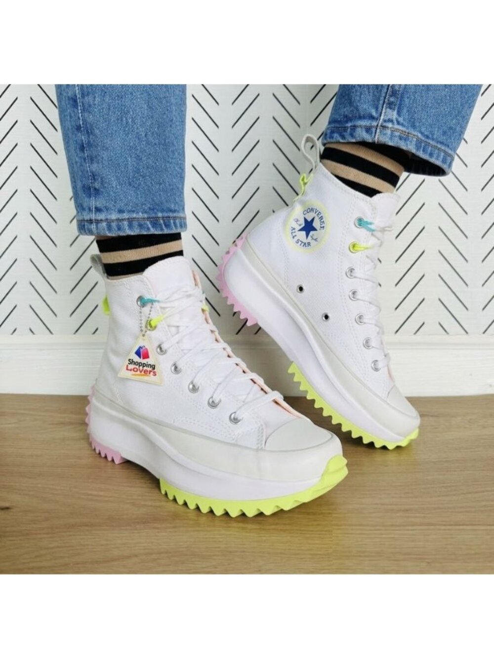 ⭐Converse Run Star Hike Platform 10.5 Womens Shoes Sneakers White Green A09836C⭐